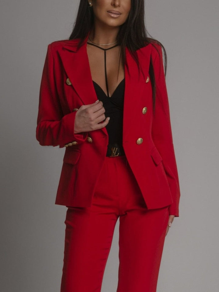 Elegant Two-Piece Women's Suit (Blazer & Trousers)