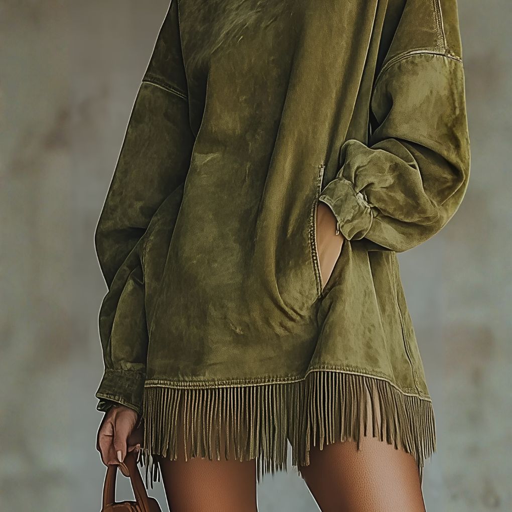 Stylish Fringe Detail Dress