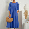 Casual Loose Patchwork Midi Dress Effortless Style Meets Everyday Comfort