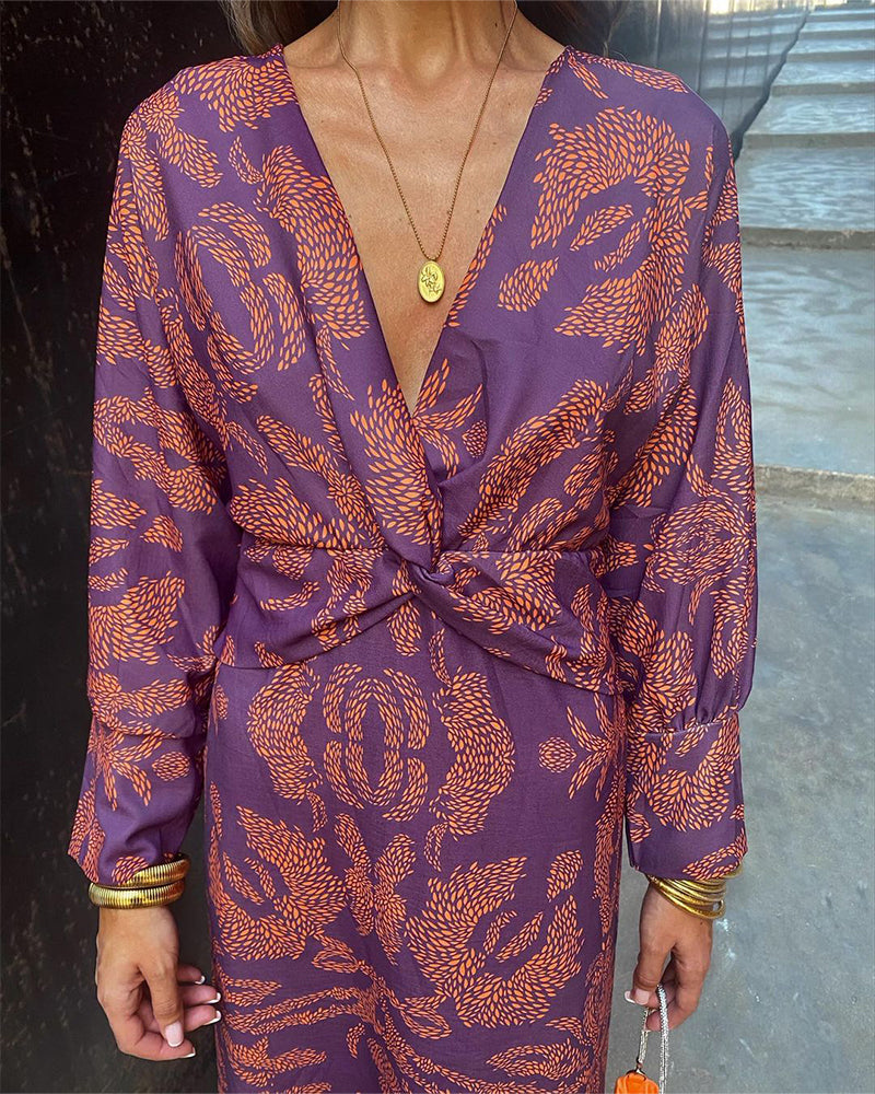 Graceful Evening Wrap Dress