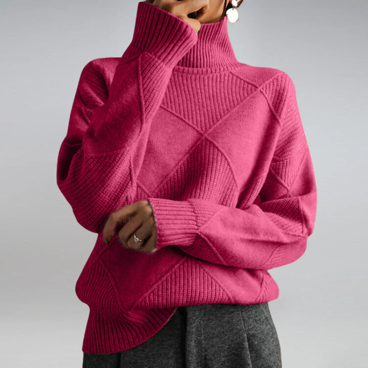 Women’s Turtleneck Sweater – Soft-Feel Knit with Classic Charm