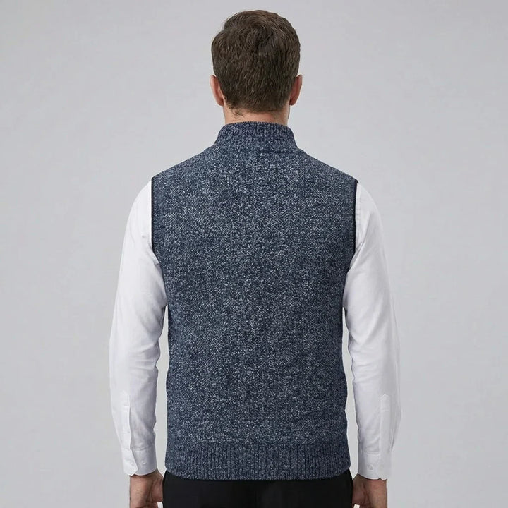 Men’s Classic Knitted Zip-Up Vest