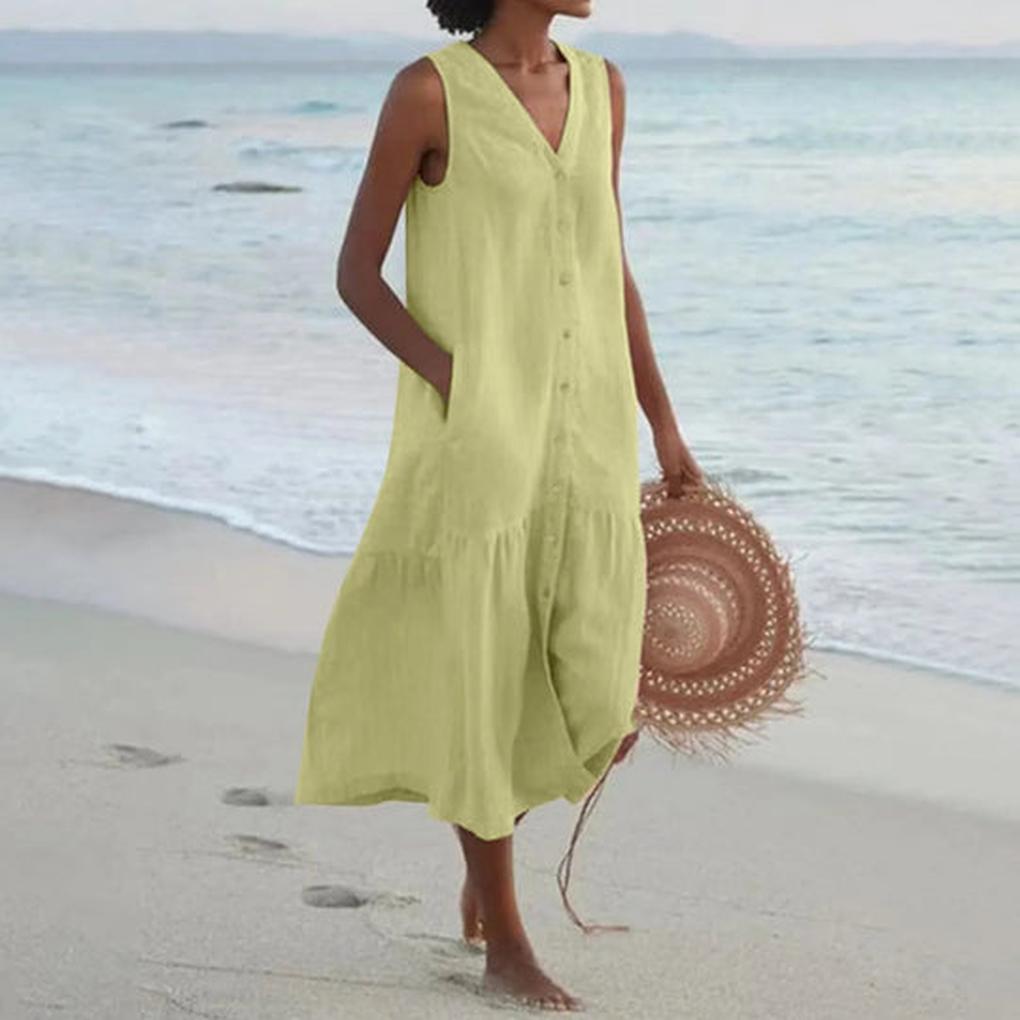 Women’s V-Neck Dress – Elegant Everyday Wear