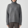 Women’s Turtleneck Sweater with Long Sleeves and Ribbed Texture