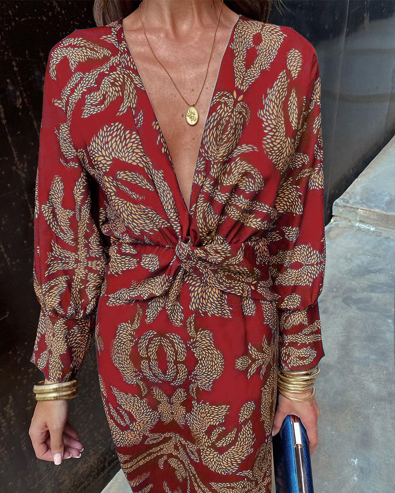 Graceful Evening Wrap Dress