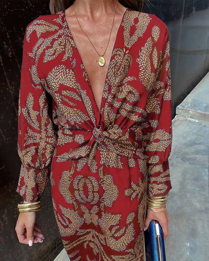 Graceful Evening Wrap Dress