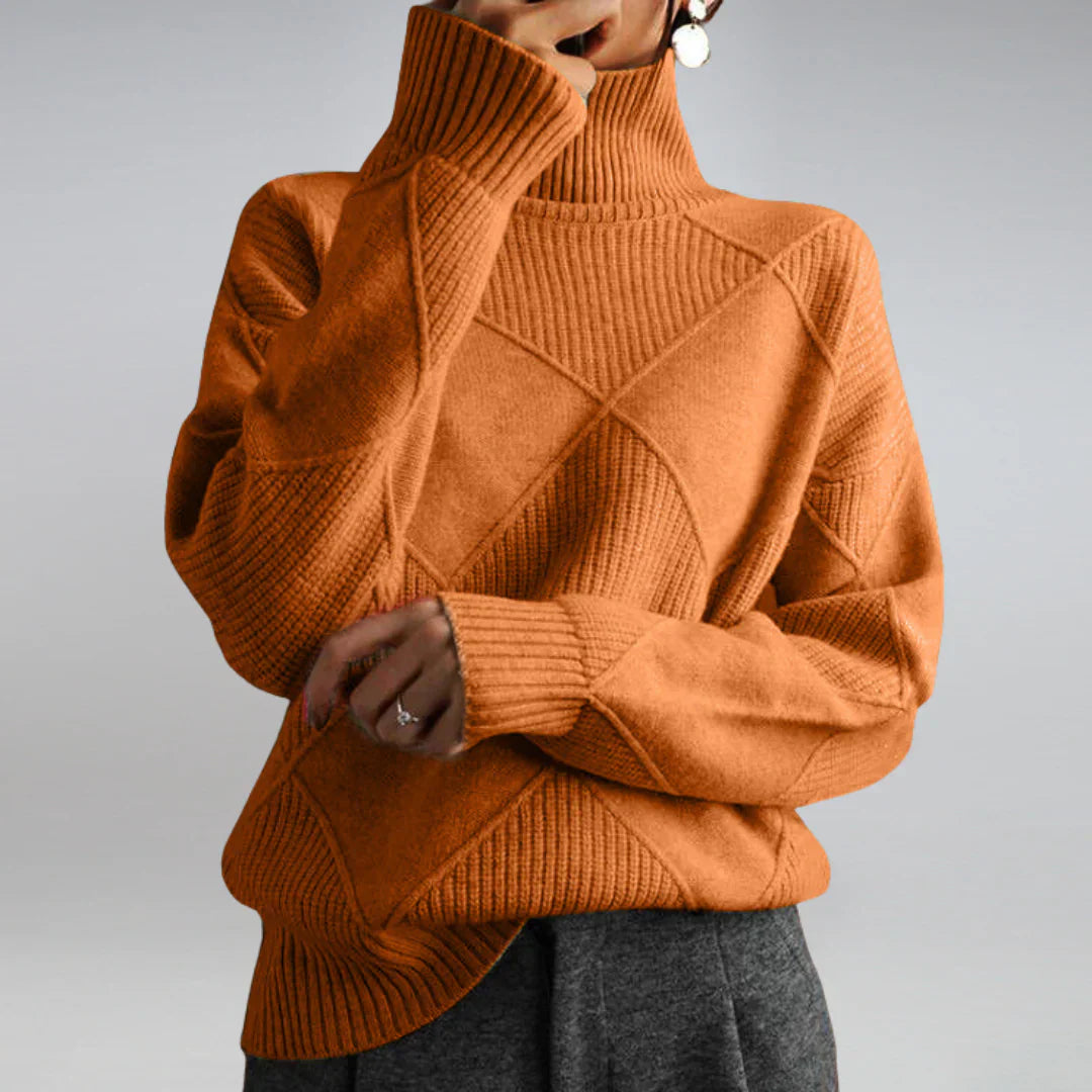 Women’s Turtleneck Sweater – Soft-Feel Knit with Classic Charm