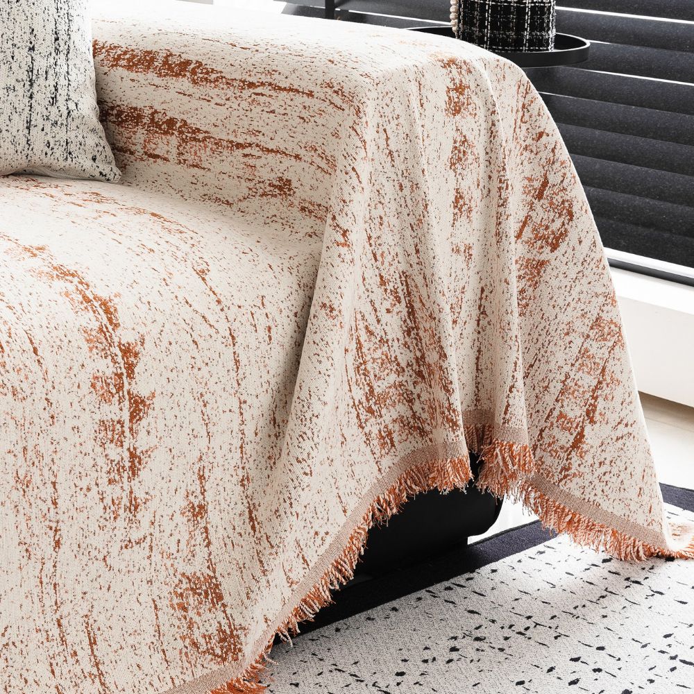 Blossom Embroidery Cotton Reversible Coverlet – Timeless Elegance and Comfort