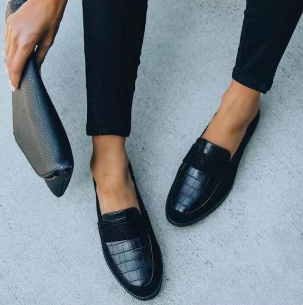 Noir Luxe Penny Loafers