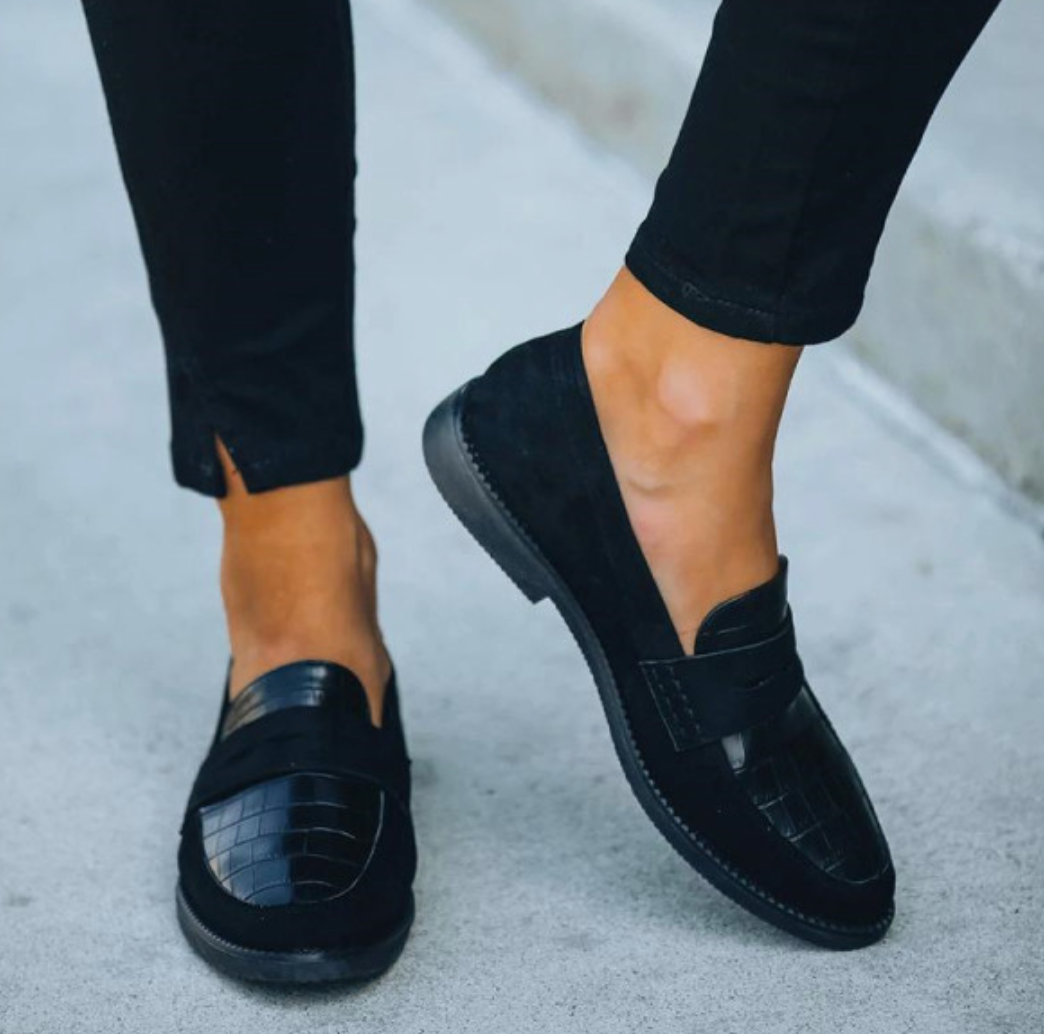 Noir Luxe Penny Loafers
