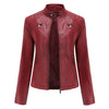 Stylish Faux Leather Women's Jacket with Classic Biker Design