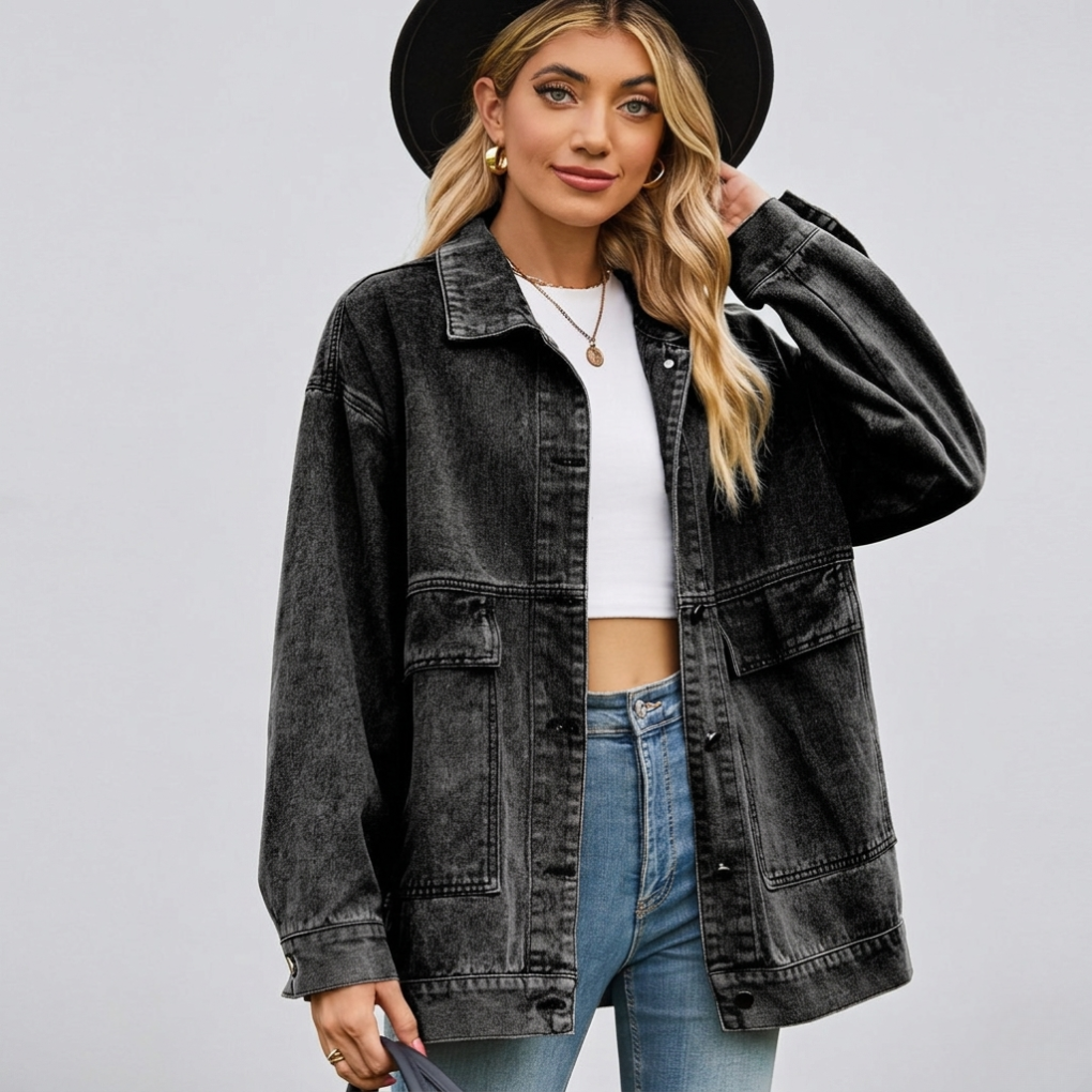 Classic Vintage Denim Jacket for Women