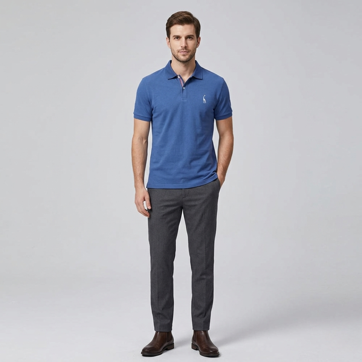 Classic Men's Polo with Embroidery Timeless Style with Refined Detailing