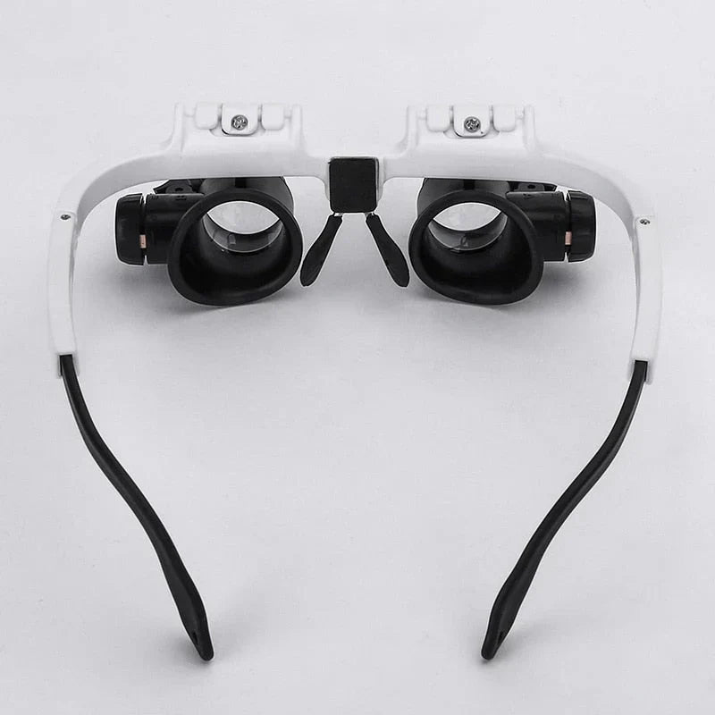 Magnifying Glass with LED Lighting and Adjustable Lenses