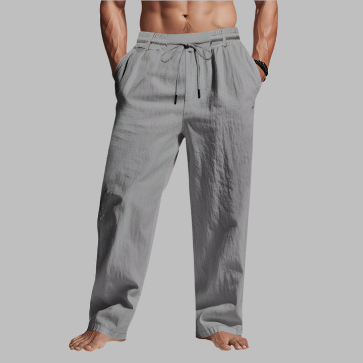 Men's Relaxed Fit Pants with Adjustable Drawstring Waistband
