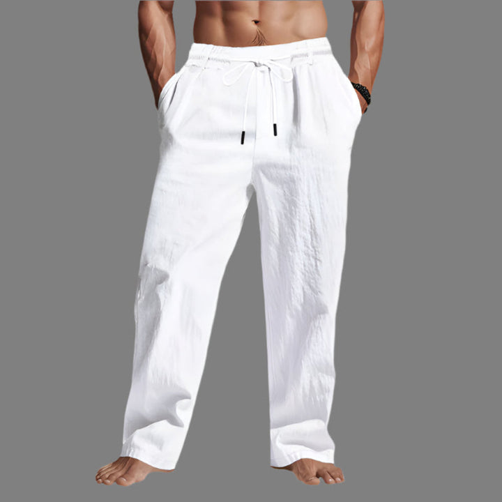 Men's Relaxed Fit Pants with Adjustable Drawstring Waistband