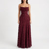 Floral Lace Maxi Evening Dress