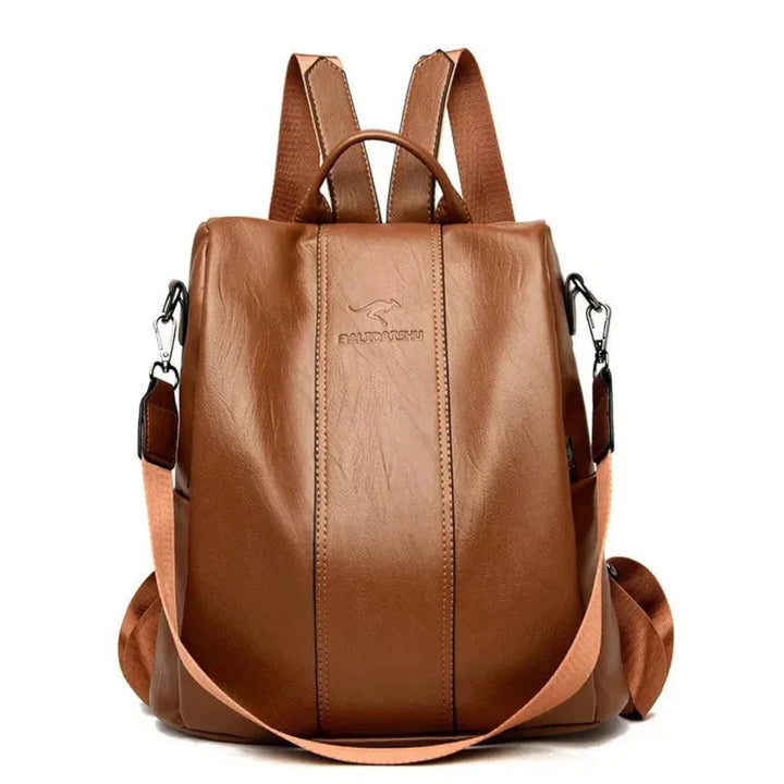 Women’s Anti-Theft Leather Backpack