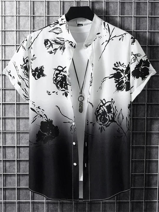 3D Flower Print Hawaiian Shirt Vibrant Style for Laid-Back Days