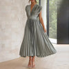 Women’s Modern V-Neck Sleeveless Dress – Chic Day-to-Evening Style