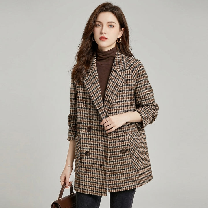 Women’s Coat with Classic Double-Breasted Design