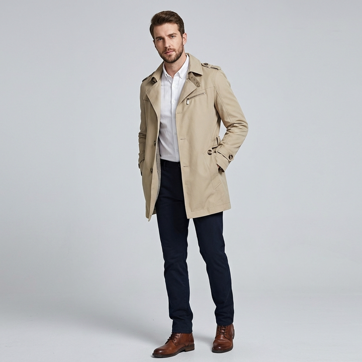Classic Business Windbreaker for Men