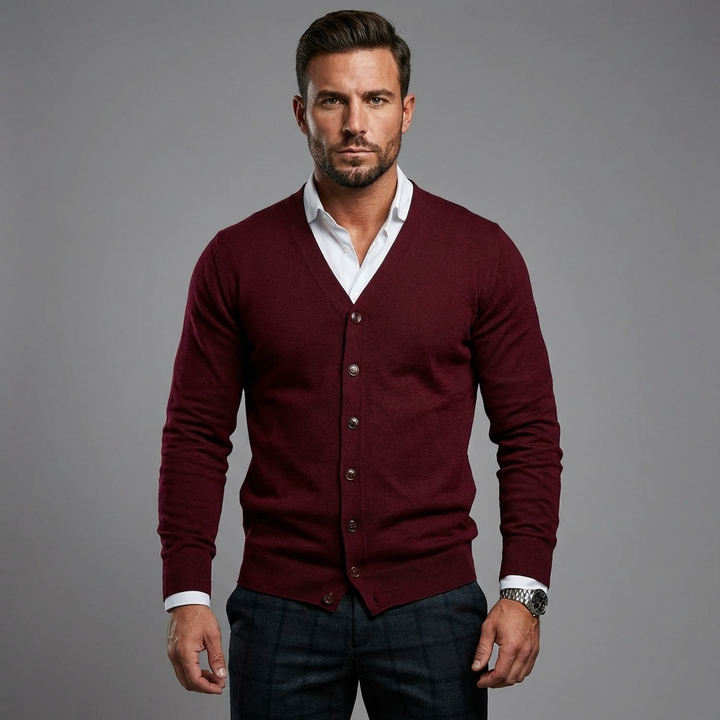Knitted Cardigan Sweater for Men