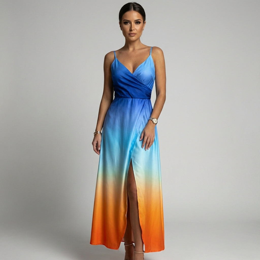 Summer Maxi Dress with Tropical Print for Effortless Vacation Vibes