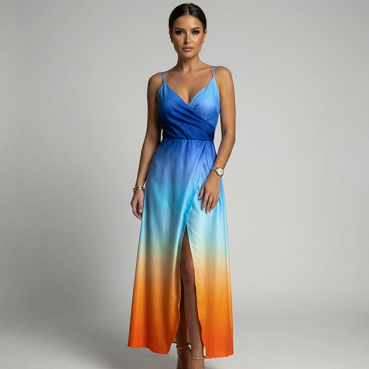 Summer Maxi Dress with Tropical Print for Effortless Vacation Vibes