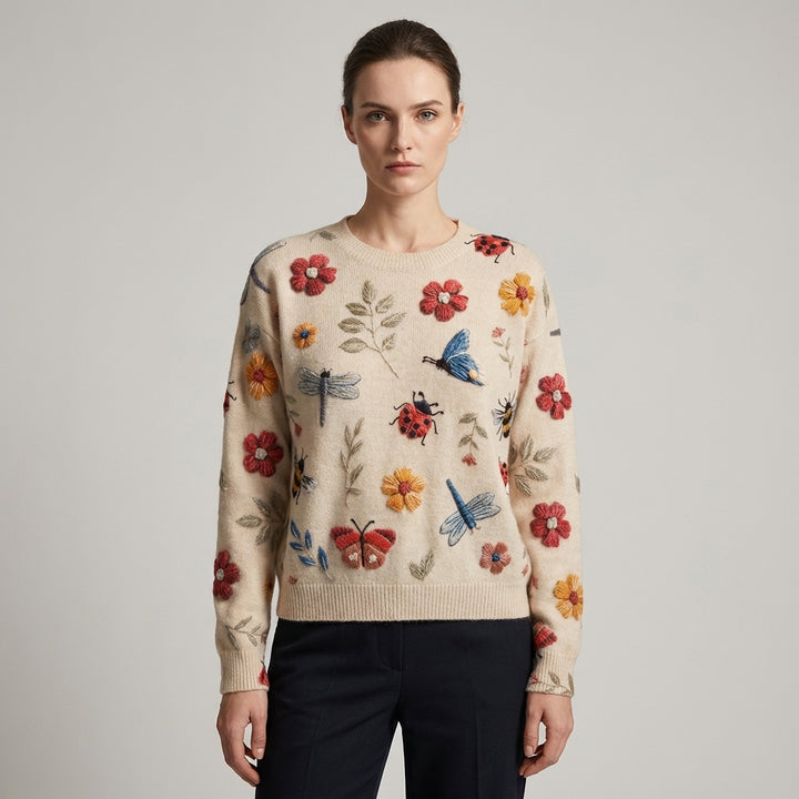 3D Flower Knit Sweater