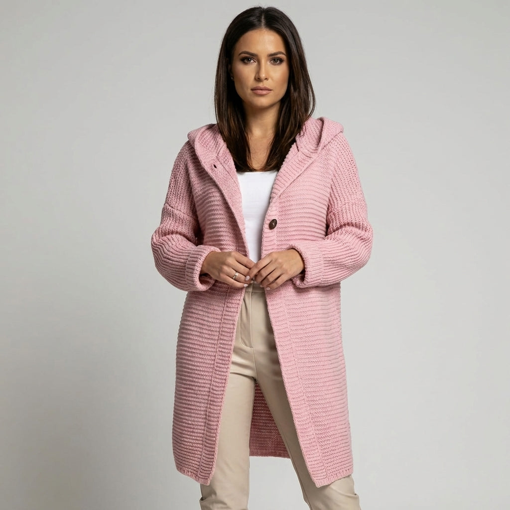 Cozy Knit Hooded Cardigan