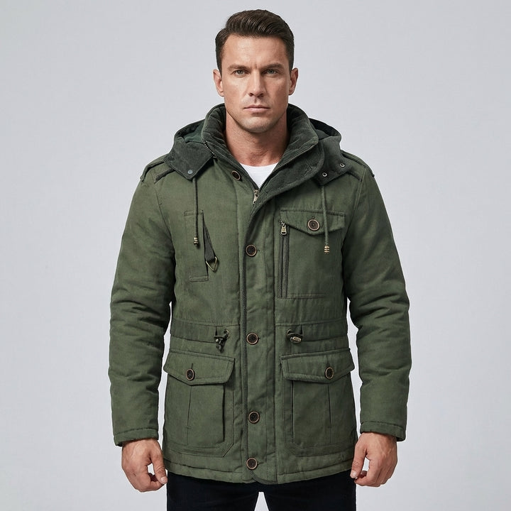 Men’s Multi-Pocket Winter Jacket – Versatile Cold-Weather Design