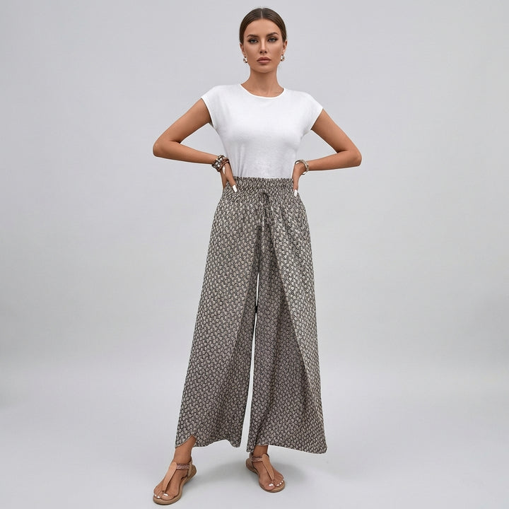 Modern Geometric Print Trousers