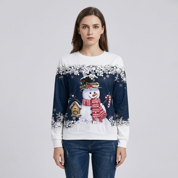 Women’s Snowflake Print Xmas Sweatshirt