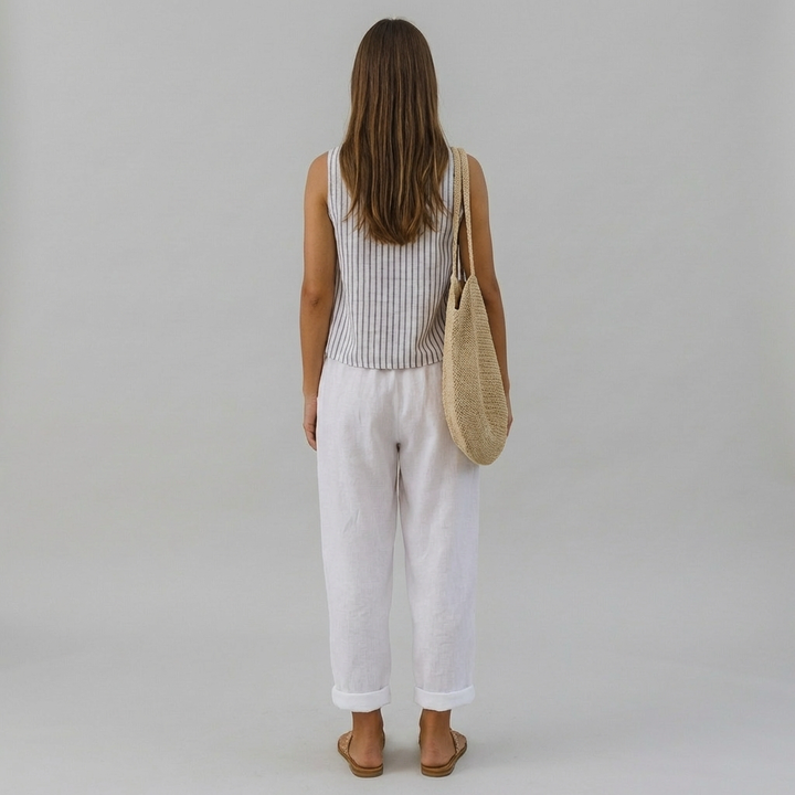 Women’s Casual Trousers – Solid Loose Fit with Pockets
