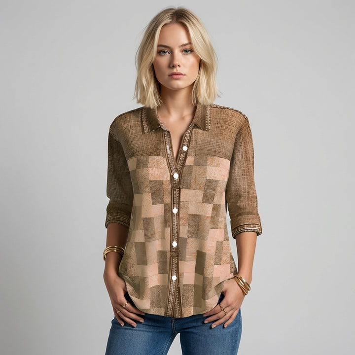 Women’s Button Fasten Down Blouse – Venalin Everyday Style