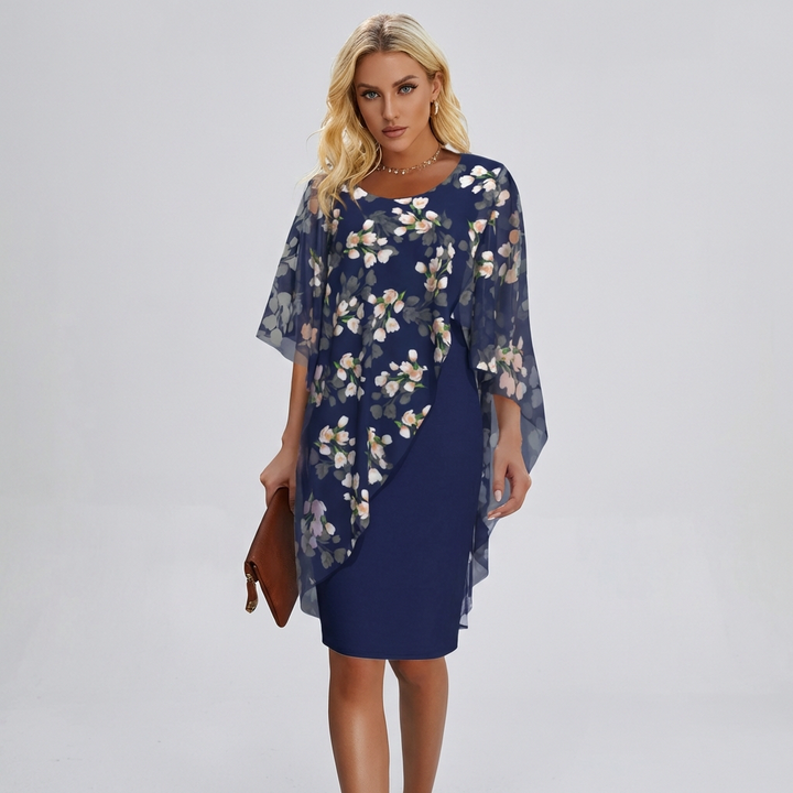Elegant Floral Chiffon Dress – Graceful Style with Feminine Prints