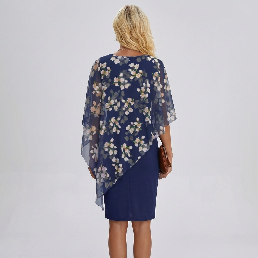 Elegant Floral Chiffon Dress – Graceful Style with Feminine Prints
