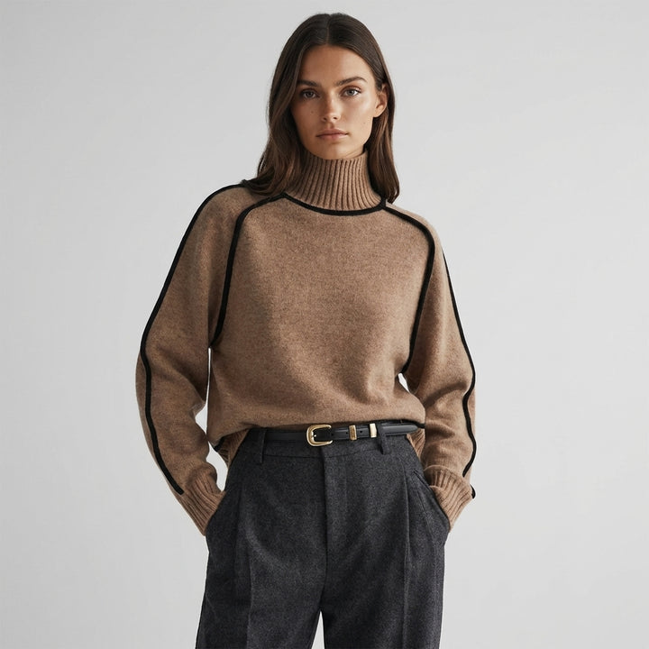 Women’s Warm Roll-Neck Sweater – Winter Layer with Cozy Style