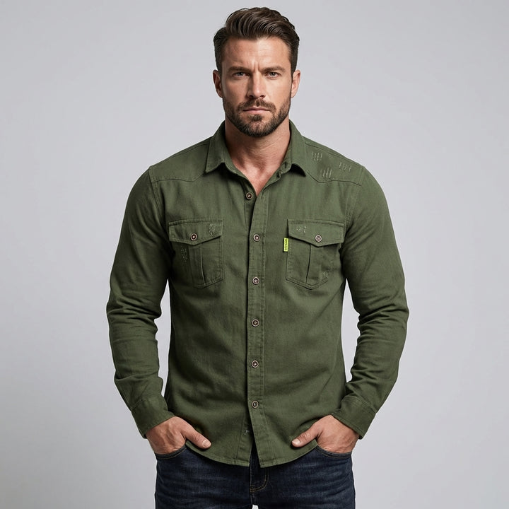 Men’s Work-Day Shirt – Heavy-Duty Design with Everyday Utility