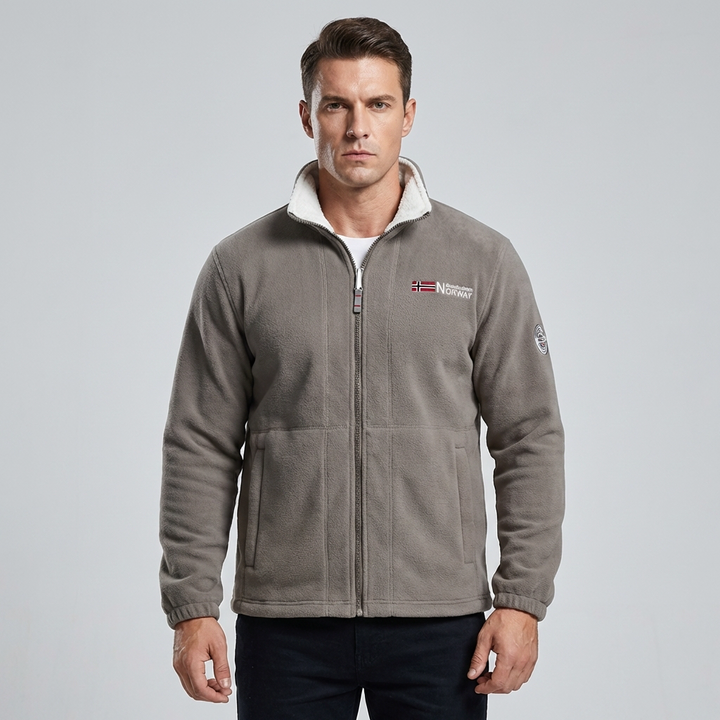 Wind Resistant Men's Fleece Jacket  Practical and Stylish