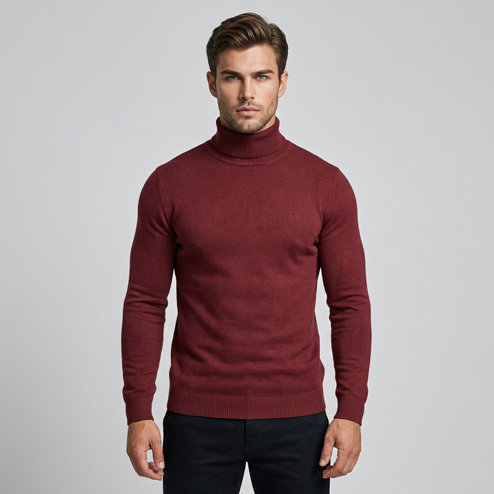 Men's Turtleneck Sweater – Washable and Versatile