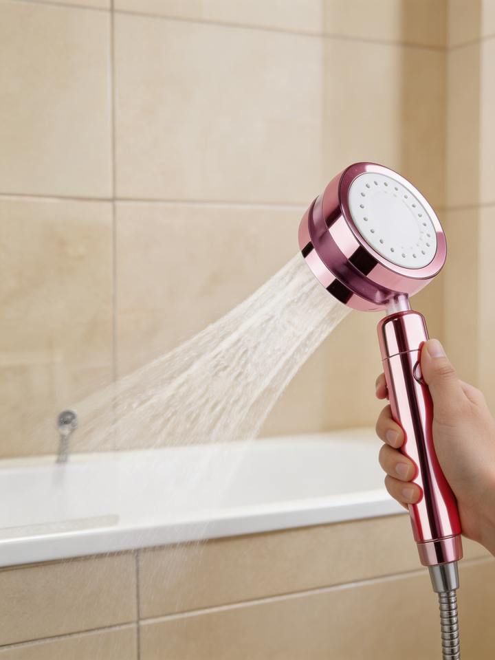 Shower Head with Rotating Propeller  High-Pressure Rain Effect