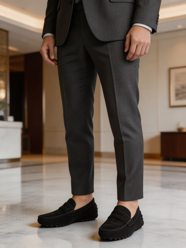 Italian-Style Suede Loafers for Men