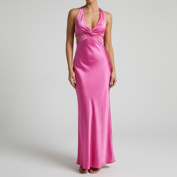 Women's Evening Gown Sleeveless Halter Neck