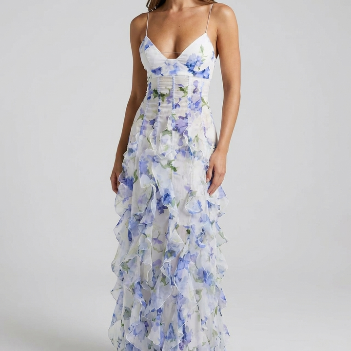 Women's Ruffled Floral Dress