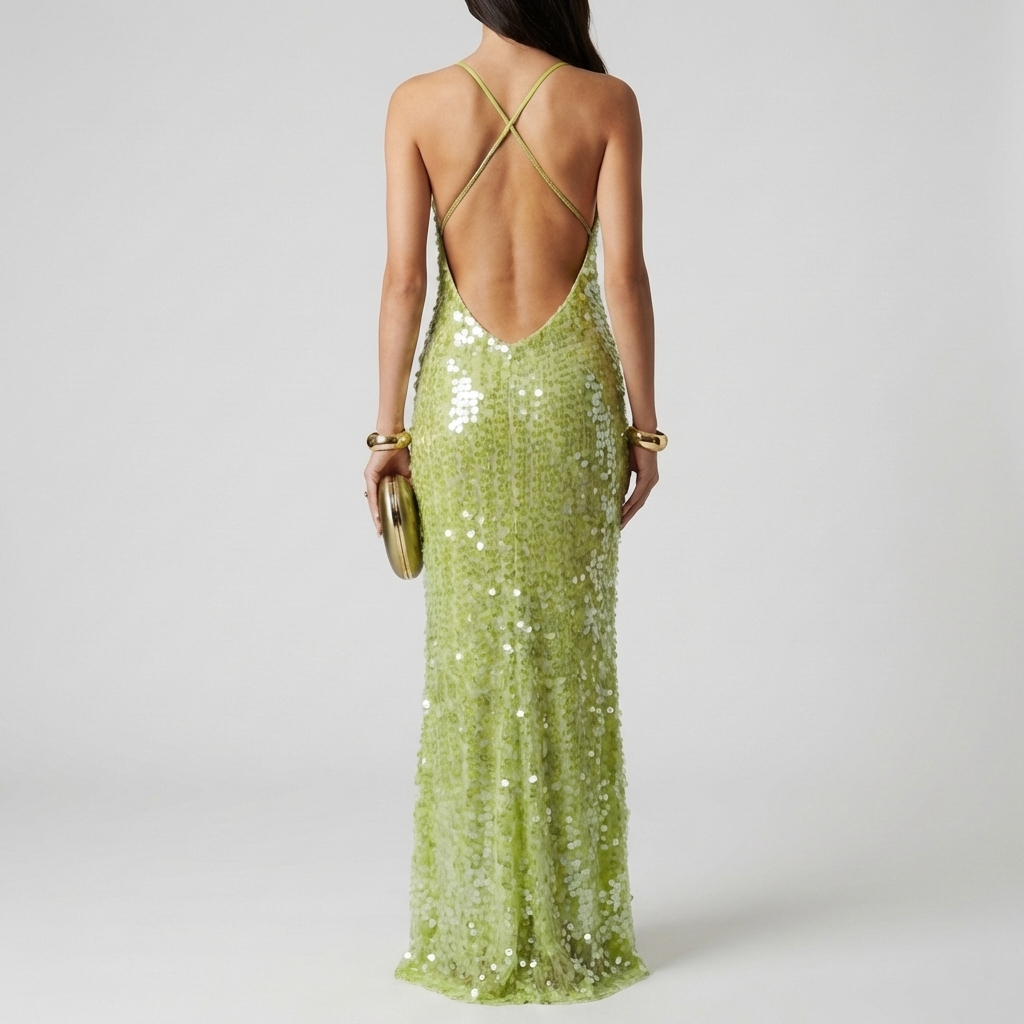 Women's Sequin Maxi Dress Elegant & Eye-Catching