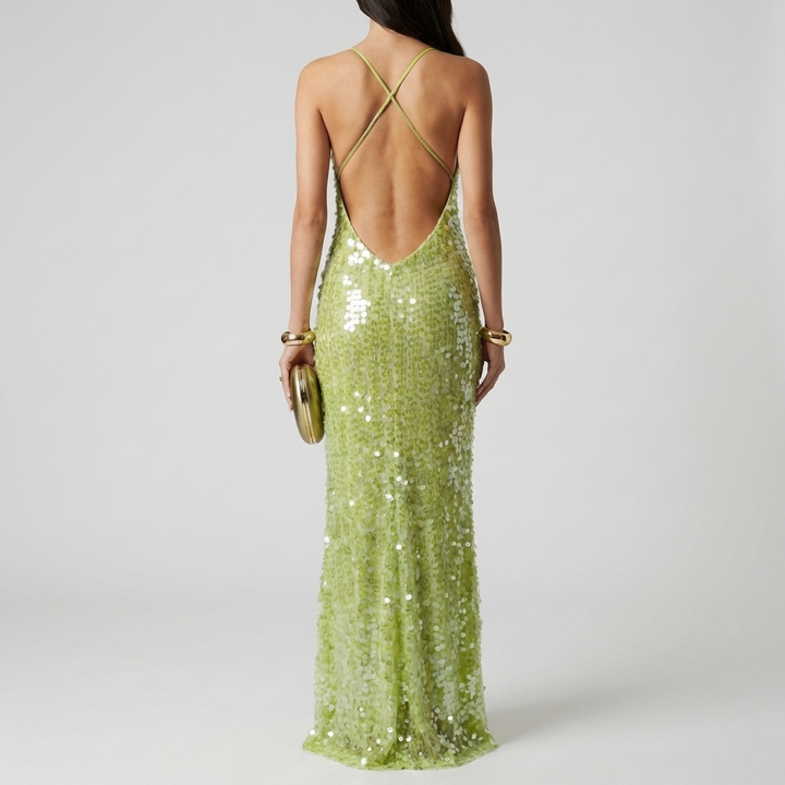Women's Sequin Maxi Dress Elegant & Eye-Catching