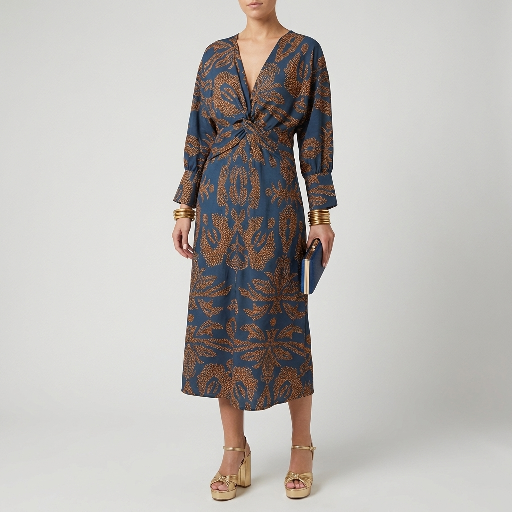 Graceful Evening Wrap Dress