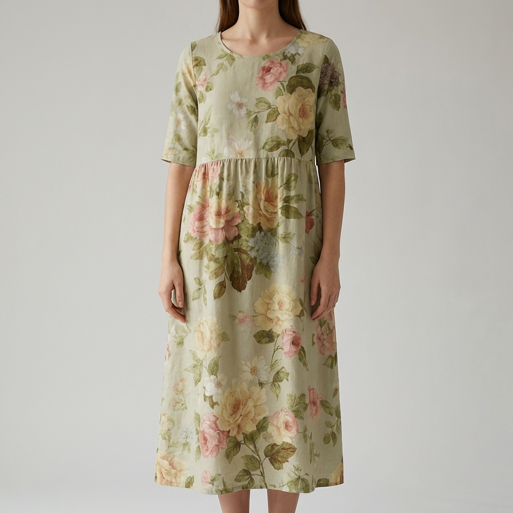 Women's Khaki Midi Dress